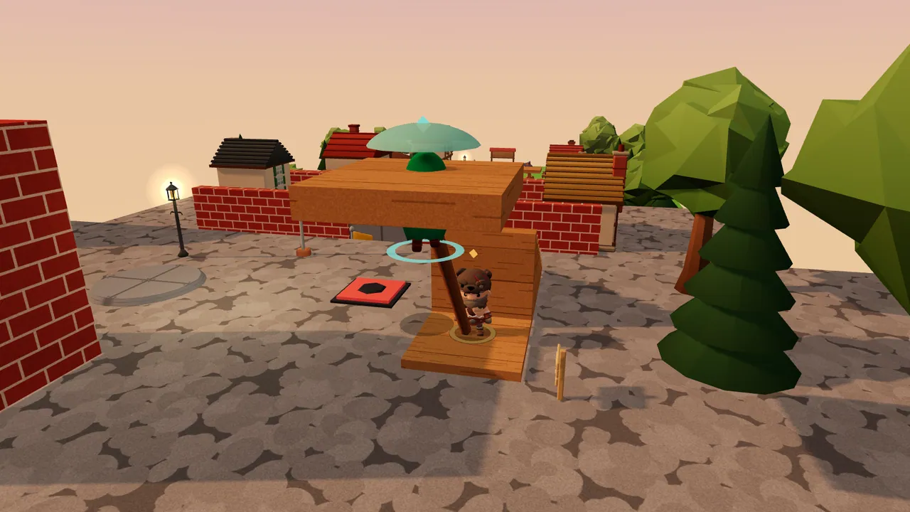 Mio và Bo giữa quảng trường đêm Hội Đèn